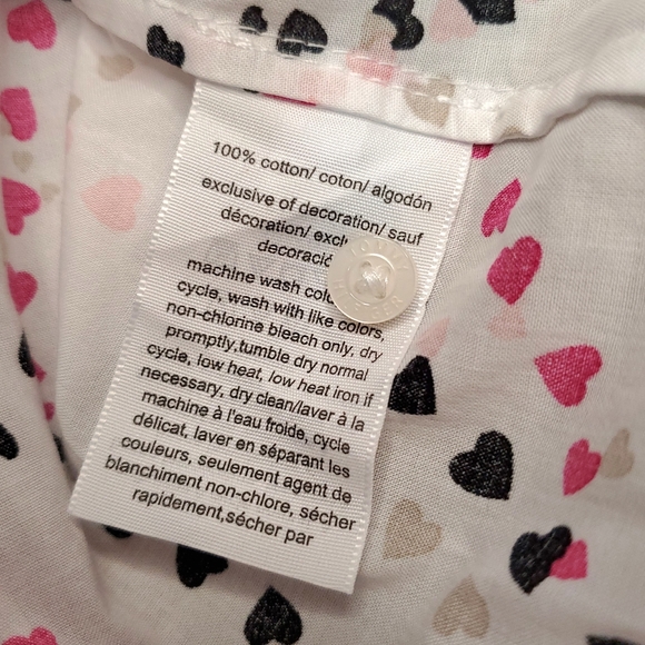 💖💖Women's Tommy Hilfiger oversized white blouse with heart print Size M - Picture 6 of 8
